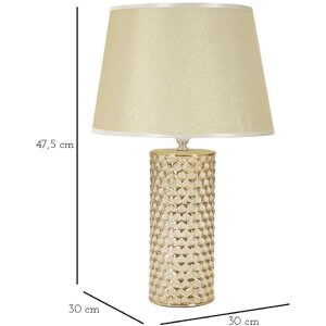 Stolná lampa Mauro Ferretti Glam Gold E27 Ø 30x47,5 cm zlatá biela