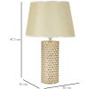 Stolná lampa Mauro Ferretti Glam Gold E27 Ø 30x47,5 cm zlatá biela