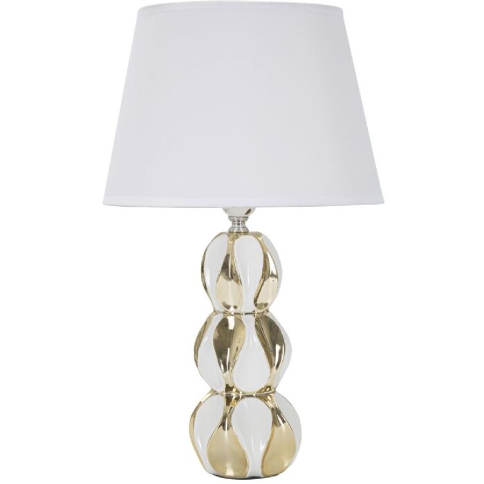 Stolná lampa Mauro Ferretti Glam Balls E27 Ø 28x46 cm biele zlato