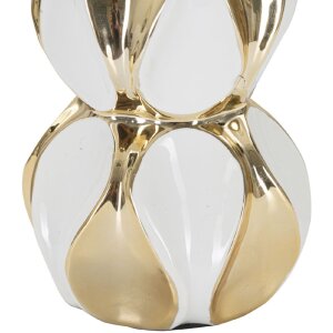 Stolná lampa Mauro Ferretti Glam Balls E27 Ø 28x46 cm biele zlato