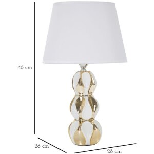 Stolná lampa Mauro Ferretti Glam Balls E27 Ø 28x46 cm biele zlato