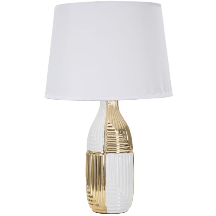 Stolná lampa Mauro Ferretti Glam Line E27 Ø 33x54 cm biela zlatá