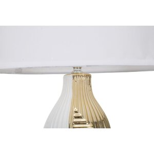 Stolná lampa Mauro Ferretti Glam Line E27 Ø 33x54 cm biela zlatá