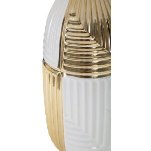 Stolná lampa Mauro Ferretti Glam Line E27 Ø 33x54 cm biela zlatá