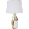 Stolná lampa Mauro Ferretti Glam Line E27 Ø 33x54 cm biela zlatá