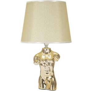 Stolná lampa Mauro Ferretti Glam man E27 25x42,5 cm zlatá