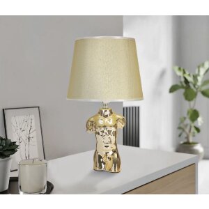 Stolná lampa Mauro Ferretti Glam man E27 25x42,5 cm zlatá