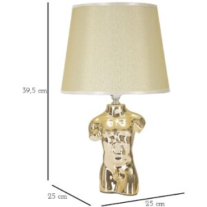 Stolná lampa Mauro Ferretti Glam man E27 25x42,5 cm zlatá