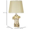 Stolná lampa Mauro Ferretti Glam man E27 25x42,5 cm zlatá