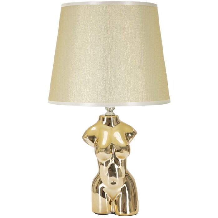 Stolná lampa Mauro Ferretti Glam Frau E27 Ø 25x39,5 cm zlatá
