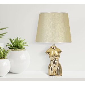 Stolná lampa Mauro Ferretti Glam Frau E27 Ø 25x39,5 cm zlatá