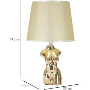 Stolná lampa Mauro Ferretti Glam Frau E27 Ø 25x39,5 cm zlatá
