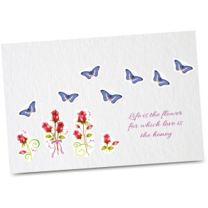 Dekoračné etikety DECOR roses 3 listy