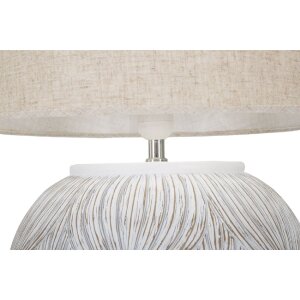Stolná lampa Mauro Ferretti Atene E27 Ø 38x59 cm biela umytá hnedá