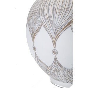 Stolná lampa Mauro Ferretti Atene E27 Ø 38x59 cm biela umytá hnedá