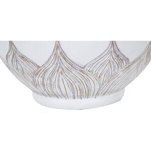 Stolná lampa Mauro Ferretti Atene E27 Ø 38x59 cm biela umytá hnedá