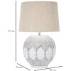 Stolná lampa Mauro Ferretti Atene E27 Ø 38x59 cm biela umytá hnedá