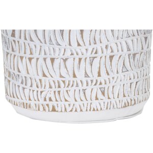 Mauro Ferretti stolová lampa Nairobi E27 Ø 35x60,5 cm biela umývaná hnedá