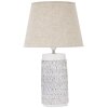 Mauro Ferretti stolová lampa Nairobi E27 Ø 35x60,5 cm biela umývaná hnedá