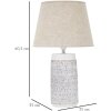 Mauro Ferretti stolová lampa Nairobi E27 Ø 35x60,5 cm biela umývaná hnedá