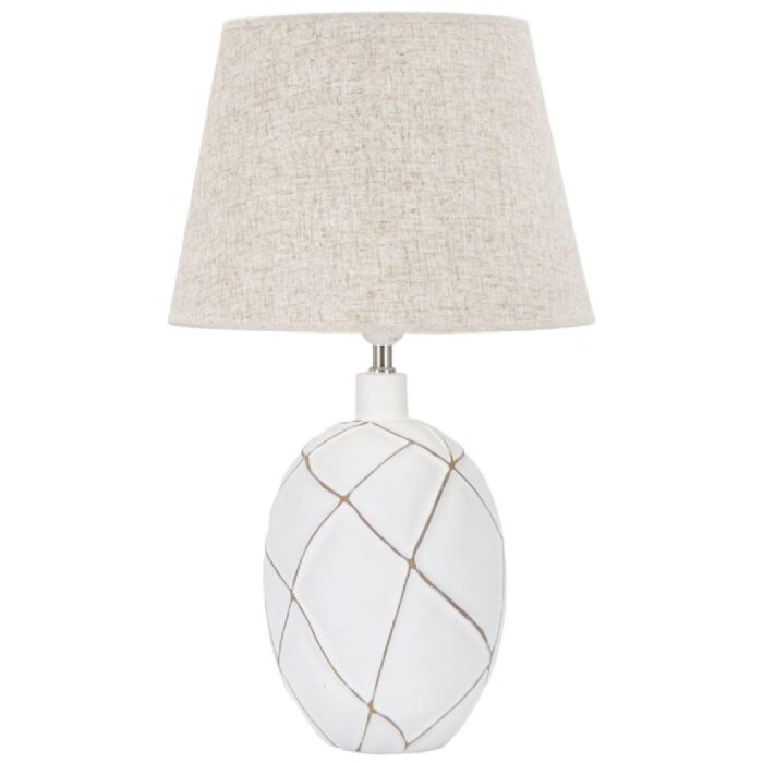 Mauro Ferretti stolová lampa línie E27 Ø 35x60 cm biela umytá