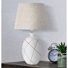 Mauro Ferretti stolová lampa línie E27 Ø 35x60 cm biela umytá