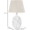 Mauro Ferretti stolová lampa línie E27 Ø 35x60 cm biela umytá