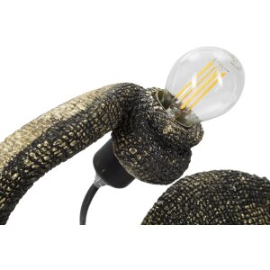Stolná lampa Mauro Ferretti jašterica E14 37,5x16,5x22 cm čierna zlatá