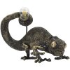Stolná lampa Mauro Ferretti jašterica E14 37,5x16,5x22 cm čierna zlatá