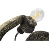 Stolná lampa Mauro Ferretti jašterica E14 37,5x16,5x22 cm čierna zlatá