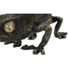 Stolná lampa Mauro Ferretti jašterica E14 37,5x16,5x22 cm čierna zlatá