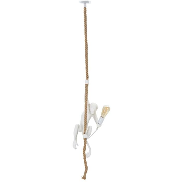 Mauro Ferretti stropné svietidlo opica E27 Ø 27x32x60 cm bielo-hnedé