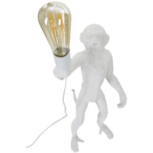 Stolná lampa Mauro Ferretti opica E27 Ø 26x34x55 cm biela