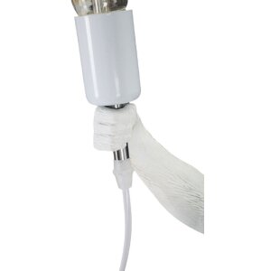 Stolná lampa Mauro Ferretti opica E27 Ø 26x34x55 cm biela