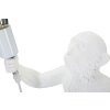 Stolná lampa Mauro Ferretti opica E27 Ø 26x34x55 cm biela