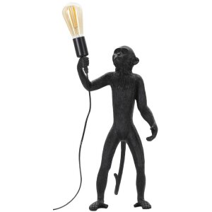 Stolná lampa Mauro Ferretti opica E27 Ø 26x34x55 cm čierna