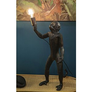 Stolná lampa Mauro Ferretti opica E27 Ø 26x34x55 cm čierna