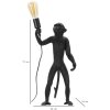 Stolná lampa Mauro Ferretti opica E27 Ø 26x34x55 cm čierna