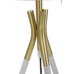 Stolná lampa Mauro Ferretti Triply E27 Ø 28x57 cm zlatá biela