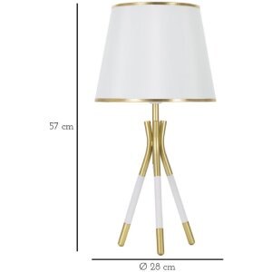 Stolná lampa Mauro Ferretti Triply E27 Ø 28x57 cm zlatá biela