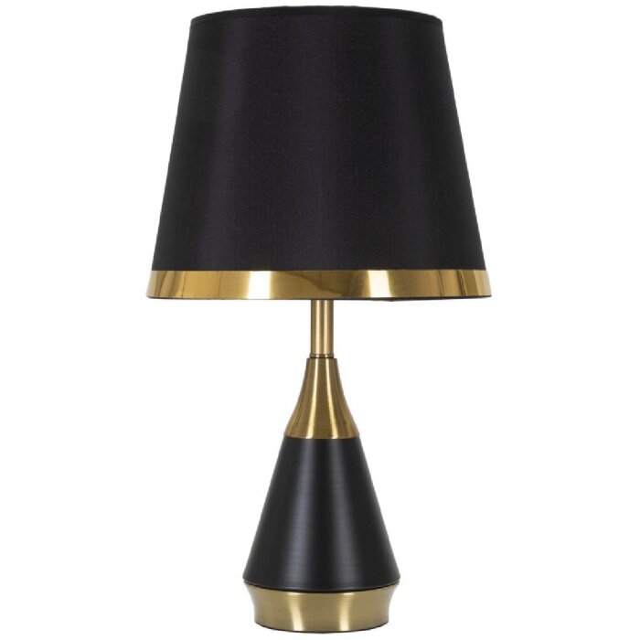 Stolná lampa Mauro Ferretti Blacky E27 Ø 28x50 cm čierna zlatá