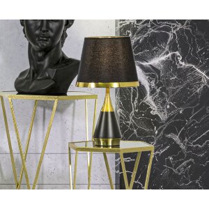 Stolná lampa Mauro Ferretti Blacky E27 Ø 28x50 cm čierna zlatá