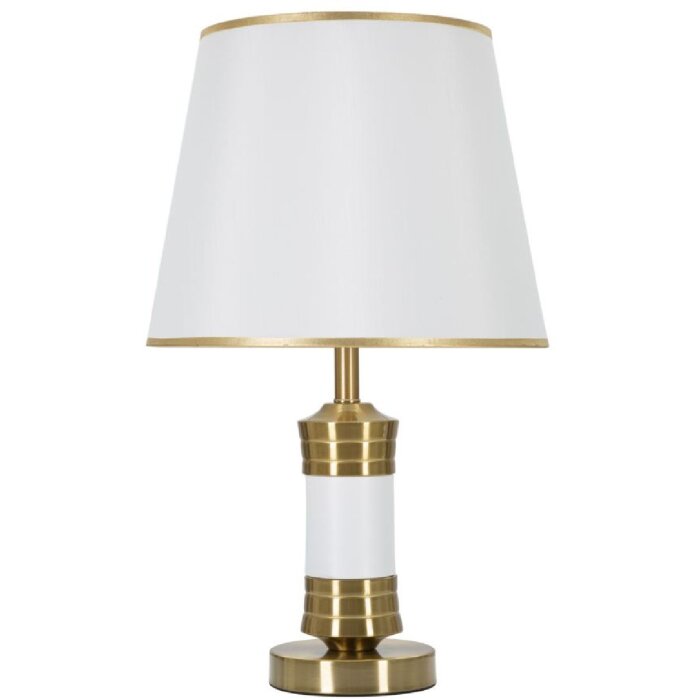 Stolná lampa Mauro Ferretti Whity E27 Ø 31x52 cm zlatá biela