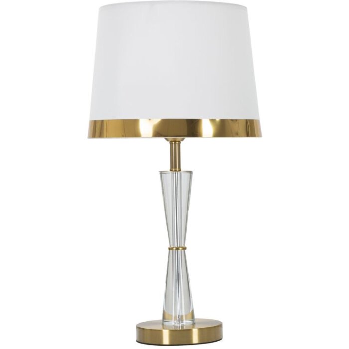 Stolná lampa Mauro Ferretti Kristal E27 Ø 30x56 cm zlatá biela