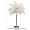 Mauro Ferretti stolová lampa palma 2 svetlá E14 Ø 40x55 cm biela zlatá