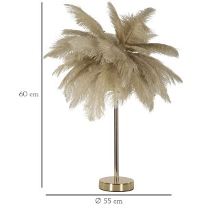 Mauro Ferretti stolová lampa palma 2 svetlá E14 Ø 55x60 cm ťavia zlatá