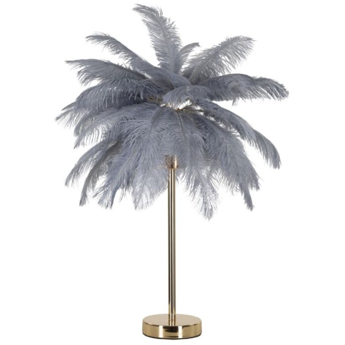 Mauro Ferretti stolová lampa palma 2 svetlá E14 Ø 55x60 cm sivá zlatá