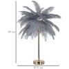 Mauro Ferretti stolová lampa palma 2 svetlá E14 Ø 55x60 cm sivá zlatá