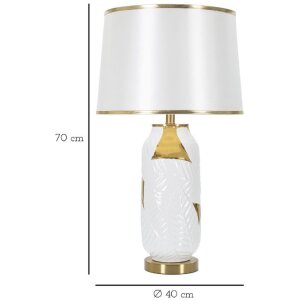 Mauro Ferretti stolná lampa keramická E27 Ø 40x70 cm zlatá biela