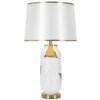 Mauro Ferretti stolná lampa keramická E27 Ø 40x70 cm zlatá biela